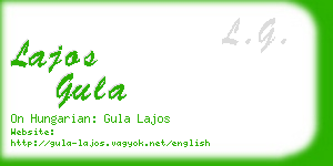 lajos gula business card